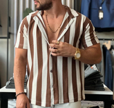 Luca β Menβs Striped Short-Sleeved Shirt