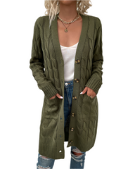 Anna β Cozy Long Knitted Cardigan for Women