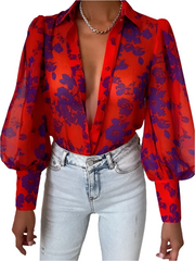 Giulia β Fashionable Women's Printed Blouse