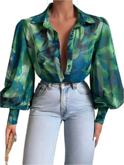 Giulia β Fashionable Women's Printed Blouse