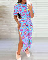 Gabriella β Luxe Leopard Print Winter Dress for Women