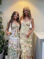 Gie– Elegant Woman's Ruffled Long Dress