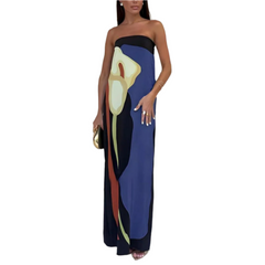 Celestina β Calla Lily Velvet Women's Maxi Dress