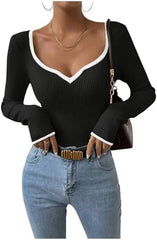 Isabella – Contrast-Binding Women’s Sweater