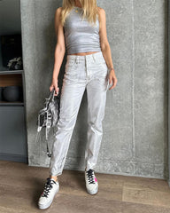 Billie – Women's Metallic High-Waisted Jeans