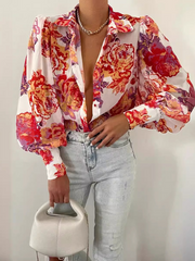 Giulia β Fashionable Women's Printed Blouse