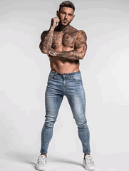 Archie – Casual Plain Blue Pants for Men