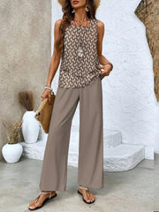 Ella β Effortless Summer Set with Fluid Top and Wide-Leg Trousers for Women