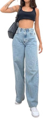 Alessandra β High Waist Wide Leg Jeans for Women