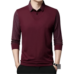 David – Classic Striped Men’s Layered Shirt