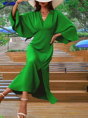 Britany β Romantic A-Line Dress with Ruffle Sleeves for Women