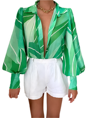 Giulia β Fashionable Women's Printed Blouse