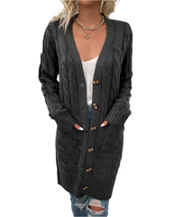Anna β Cozy Long Knitted Cardigan for Women
