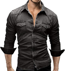 Basil – Smart-Casual Men's Jeans Shirt