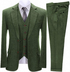 Flynn – Men’s Herringbone Three-Piece Suit