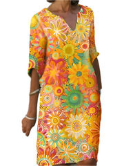Giulia β Floral V-Neck Dress for Women