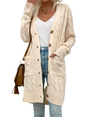 Anna β Cozy Long Knitted Cardigan for Women