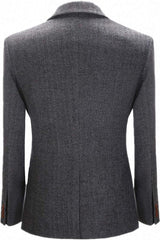 Flynn – Men’s Herringbone Three-Piece Suit