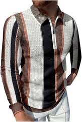 Aviel – Men's Vintage Long Sleeve Polo Shirt