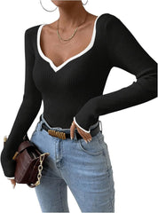 Isabella – Contrast-Binding Women’s Sweater