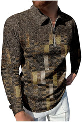 Aviel – Men's Vintage Long Sleeve Polo Shirt