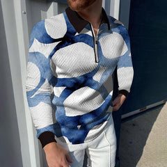 Aviel – Men's Vintage Long Sleeve Polo Shirt