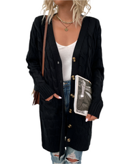 Anna β Cozy Long Knitted Cardigan for Women