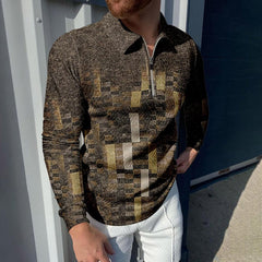 Aviel – Men's Vintage Long Sleeve Polo Shirt