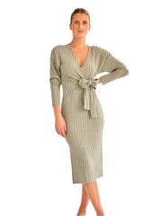 Aurelia β Timeless Cable Knit Wide Tie Dress