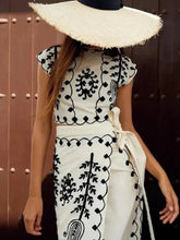 Isabella β Bohemian Cotton-Linen Printed Womenβs T-shirt and Skirt Set