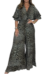 Gianna – Leopard Print Casual Loose Jumpsuit for Women