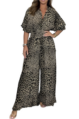 Gianna – Leopard Print Casual Loose Jumpsuit for Women