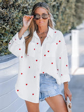 Clara β Romantic Womenβs Long-Sleeve Heart Shirt