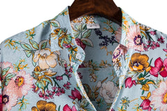 Floral Hawaiian Aloha Shirt Men 2022 Summer Short Sleeve Quick Dry Beach Wear Casual Button Down Vacation Clothing Chemise Homme