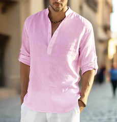 Giovanni – Men’s Linen Collar Shirt