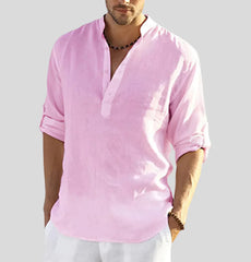 Giovanni – Men’s Linen Collar Shirt