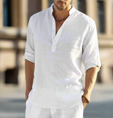 Giovanni – Men’s Linen Collar Shirt