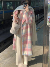 Chiara β Plaid Synthetic Wool Long Coat for Women