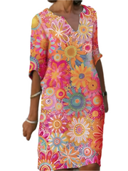 Giulia β Floral V-Neck Dress for Women