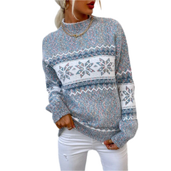 Aurora β Cozy Snowflake Winter Sweater for Women