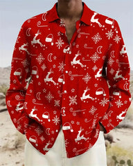 Carlos β 3D Printed Button-Down Long Sleeve Shirt