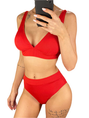 Alessandra – Ribbed High-Waist Women’s Bikini Set
