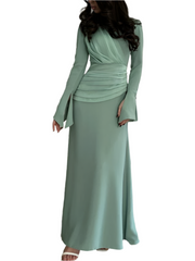 Elena β Slim Pleated Dress with Timeless Elegance for Women