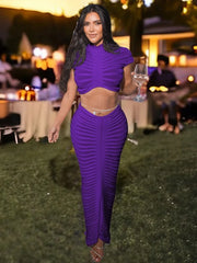 Cecilia β Sheer Knitted Two-Piece Dress Set For Women