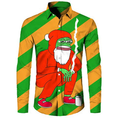 Carlos β 3D Printed Button-Down Long Sleeve Shirt