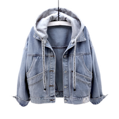 Fallyn β Comfy Hooded Denim Jacket for Women