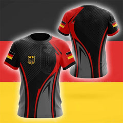 Camiseta de moda para hombre y mujer, ropa de calle con estampado 3d de bandera y emblema nacional de Alemania, Tops de manga corta, 2024