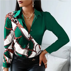 Francesca β Elegant Two-Tone Women's Blouse