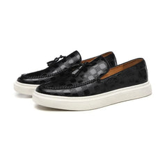 Gerald – Men’s Retro Leather Loafers with Tassels