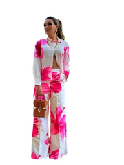 Andrea – Floral Print Women’s Spring & Autumn Office Set